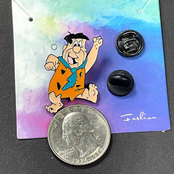 Fred Flintstones Lapel Pin Brooch Enamel Jewelry Accessories Badge Pin - Picture 2 of 3
